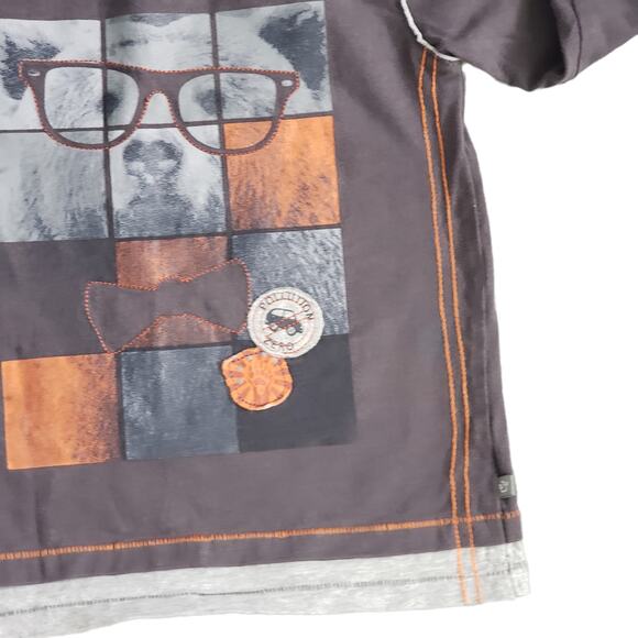 2 FOR $5 SALE Boy's Petit Lem Gray Bear Long Sleeve Top Size 3 - Picture 4 of 8